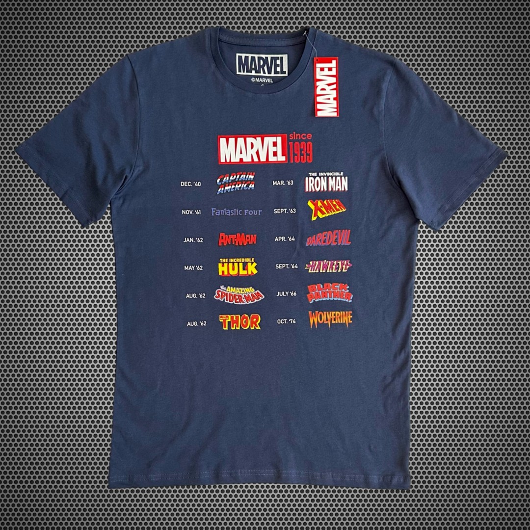 ORİJİNAL MARVEL ERKEK ALT ÜST TİŞÖRT ŞORT PİJAMA TAKIM LACİVERT-GRİ 55220