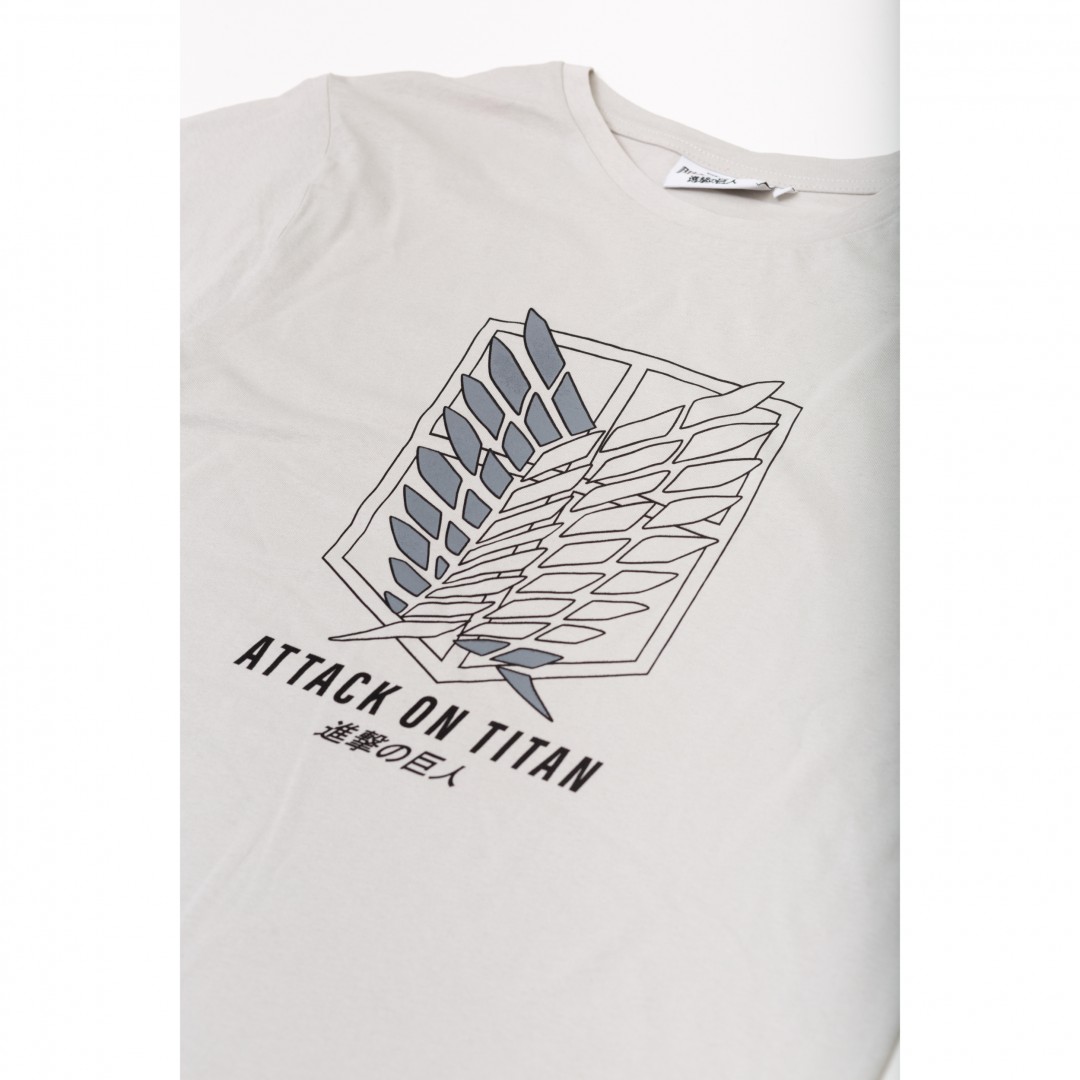ORİJİNAL ATTACK ON TITAN JAPON DİZAYN ERKEK TSHIRT-1230478-GRİ