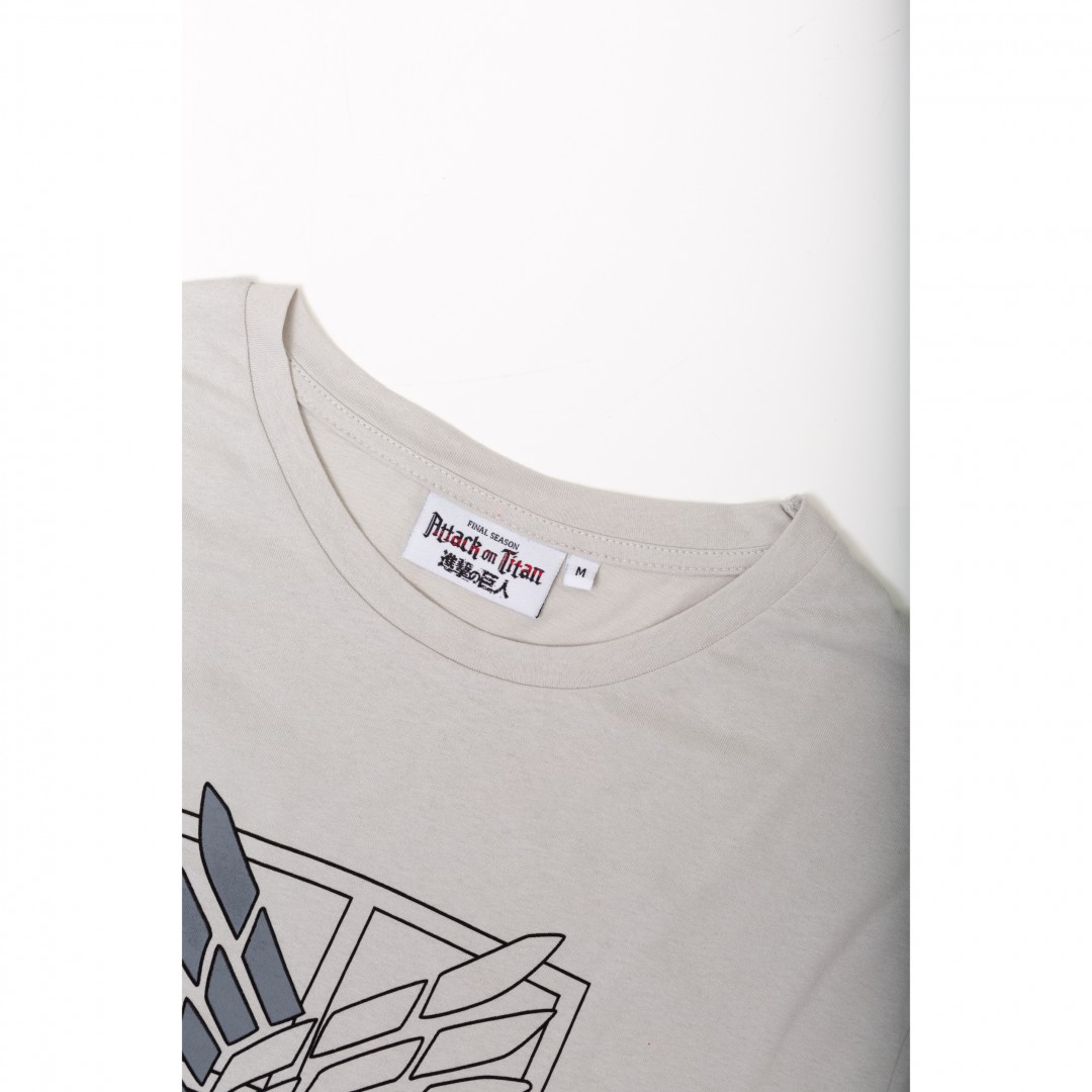 ORİJİNAL ATTACK ON TITAN JAPON DİZAYN ERKEK TSHIRT-1230478-GRİ