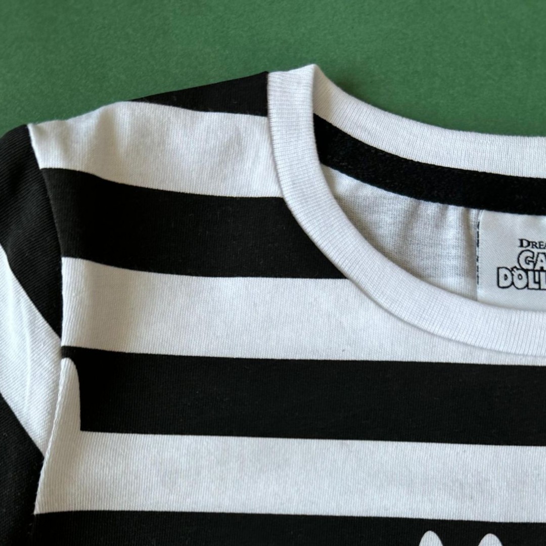 ORİJİNAL GABBY`S DOLLHOUSE  %100 PAMUK KIZ ÇOCUK KISA KOL TİŞÖRT SİYAH-BEYAZ 55096