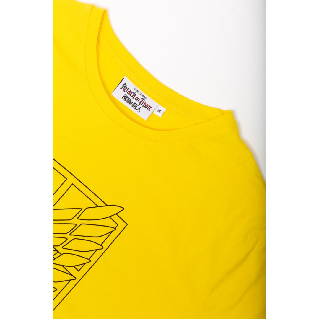 ORİJİNAL ATTACK ON TITAN JAPON DİZAYN ERKEK TSHIRT-1230478-SARI