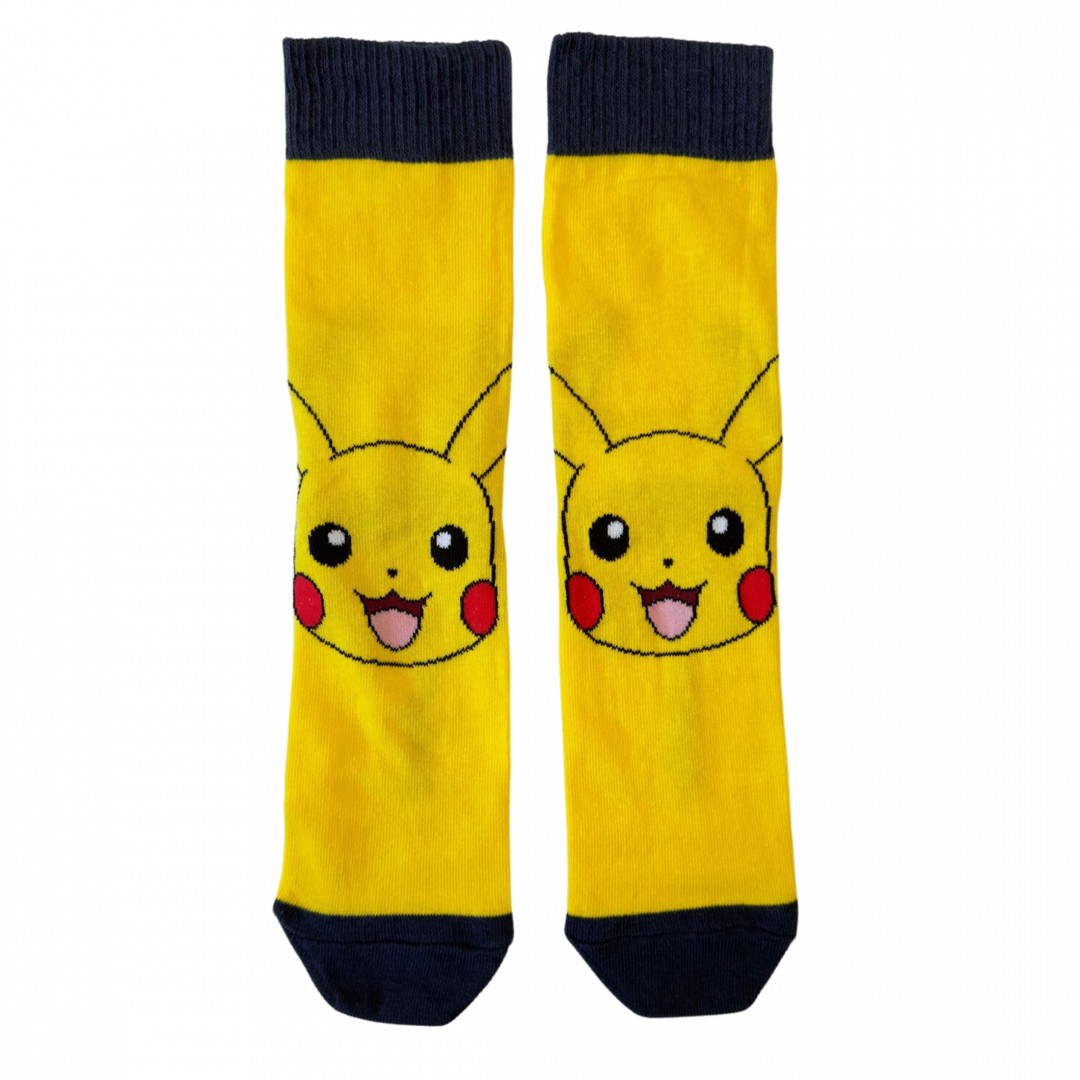 ORİJİNAL POKEMON PIKACHU UNISEX KADIN ERKEK 3 LÜ ÇORAP SETİ NW1060