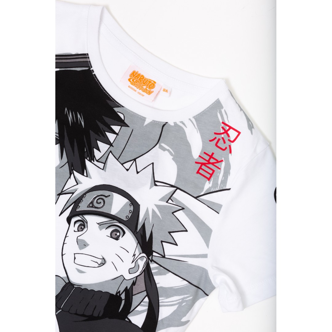 ORİJİNAL NARUTO SASUKE UZUMAKİ  ÇOCUK T​SHIRT- 54935-BEYAZ