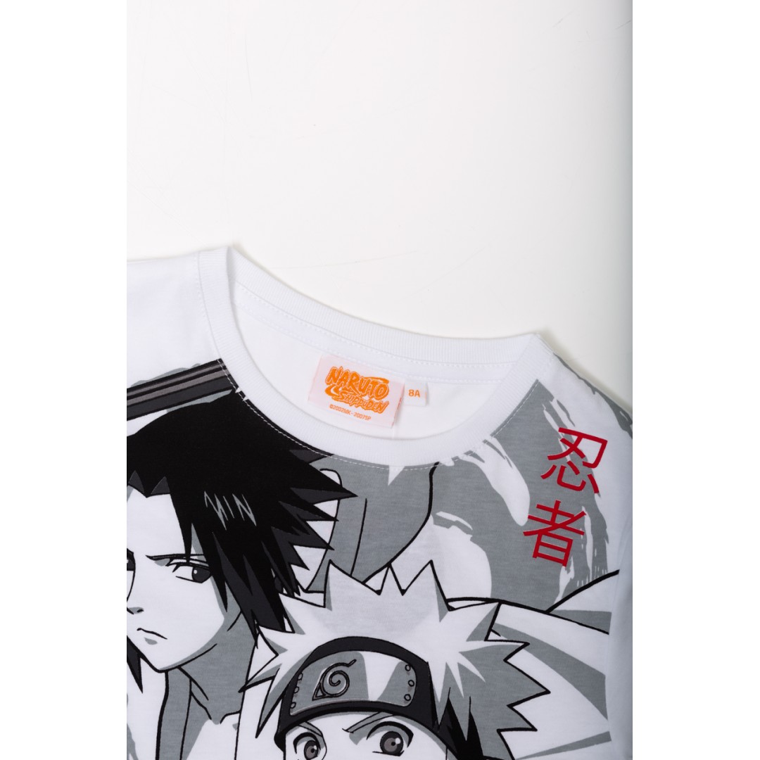 ORİJİNAL NARUTO SASUKE UZUMAKİ  ÇOCUK T​SHIRT- 54935-BEYAZ