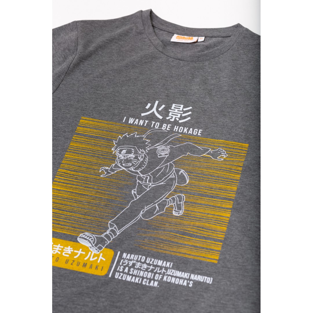 ORİJİNAL NARUTO UZUMAKİ HOKAGE TSHIRT-1280181-ANTRASİT