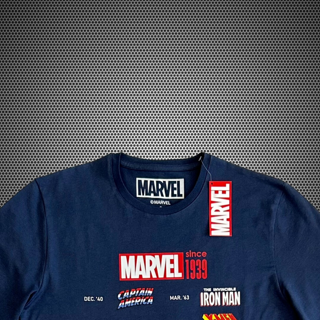 ORİJİNAL MARVEL ERKEK ALT ÜST TİŞÖRT ŞORT PİJAMA TAKIM LACİVERT-GRİ 55220