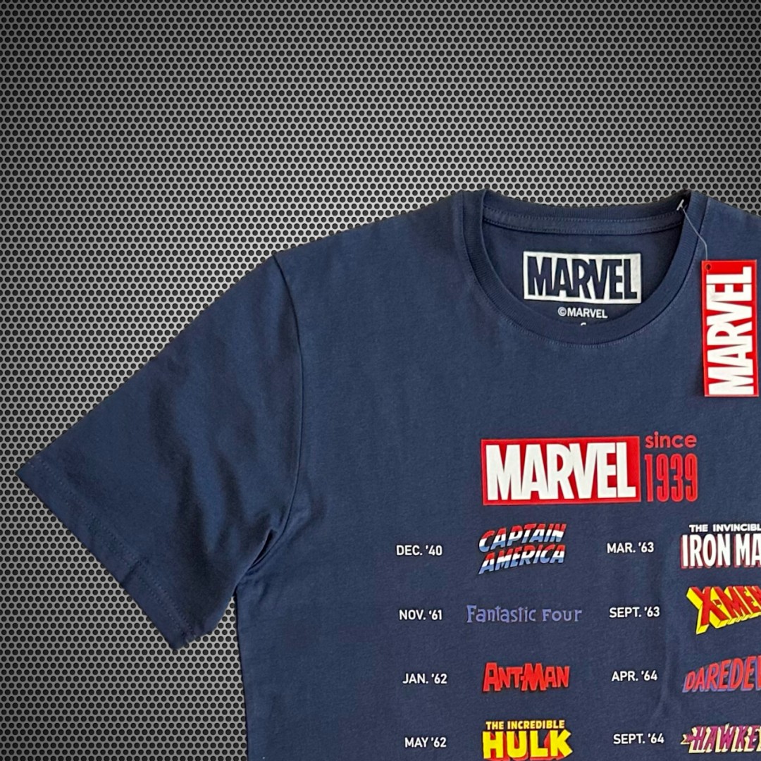 ORİJİNAL MARVEL ERKEK ALT ÜST TİŞÖRT ŞORT PİJAMA TAKIM LACİVERT-GRİ 55220